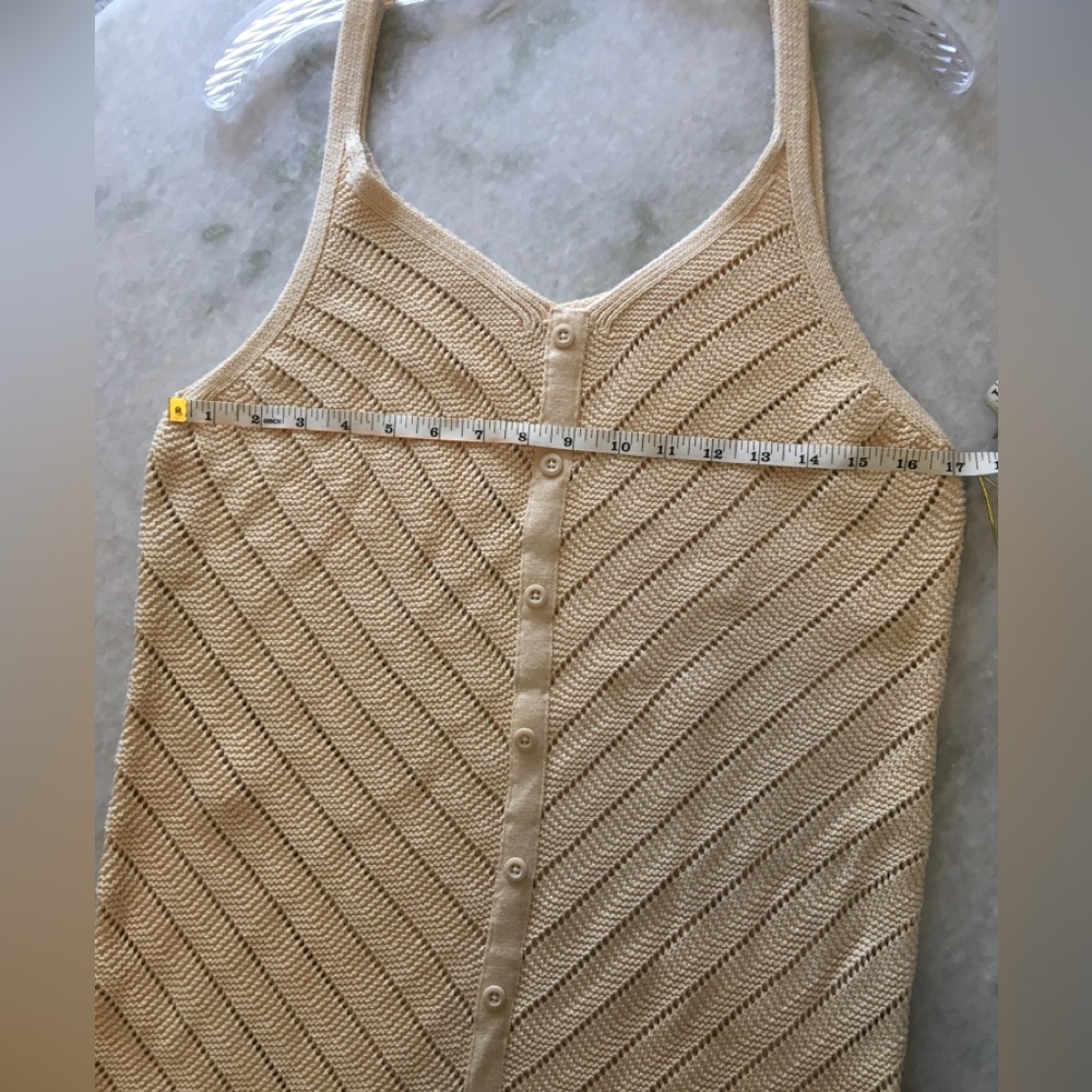 Tan Knit Sleeveless Dress, brand new with tags brand Mynah, dress summer 🌼🌻🌞 - Picture 7 of 16